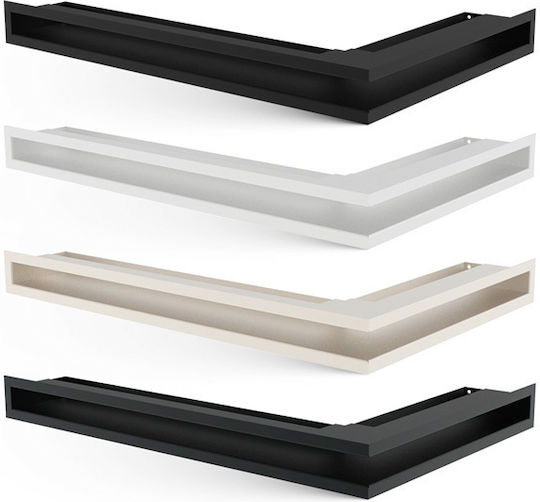 Kratki Corner Fireplace Air Shutter Beige 40x60x6cm