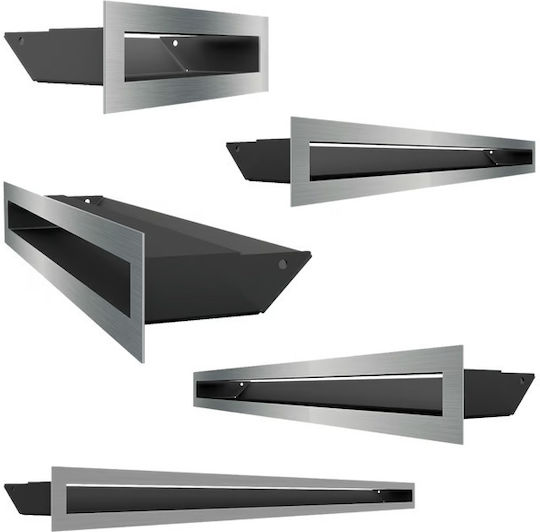 Kratki Perdea de aer pentru șemineu dreptunghiulară Perdea de aer pentru șemineu 60x6cm Inox
