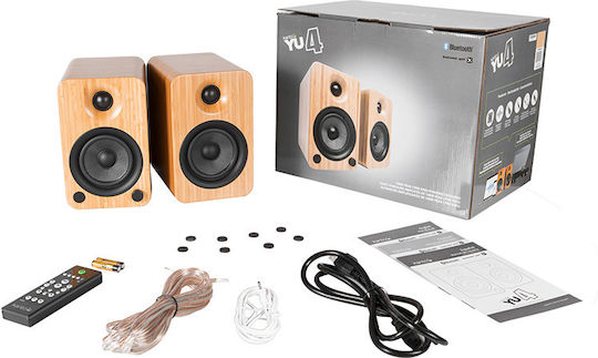 Kanto YU4 Ζεύγος Ηχείων Hi-Fi Βιβλιοθήκης 70W Bamboo