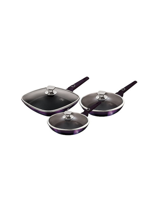Berlinger Haus Set de tigăi din aluminiu Purple Eclipse Collection cu strat antiaderent BH-7107 6buc