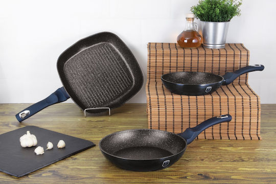Berlinger Haus Metallic Line Aluminum Pans Set Aquamarine Collection with Non-Stick Interior Coating 3 Pieces