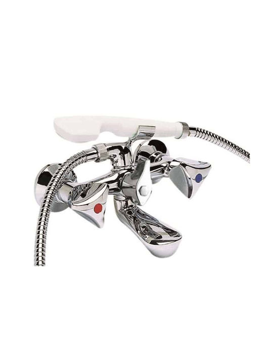 Paini Classica Bade- / Duscharmatur Badewanne Komplettes Set Silber