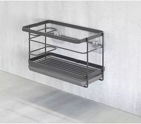 Metaltex Metallisches Abtropfgestell für Besteck Schwarz 22x13x14cm