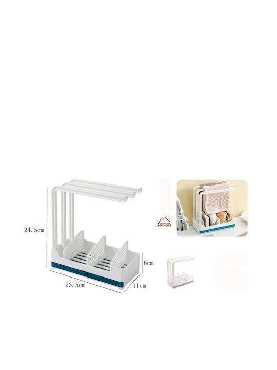 Plastic White Kitchen Sink Organizer Base 23.5x11x24.5cm