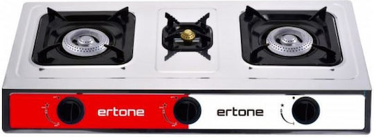Neta Ertone ERT-MN-205 Επιτραπέζια Εστία Υγραερίου Τριπλή Γκρι