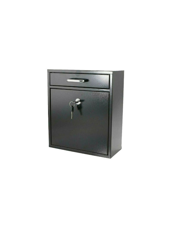 Bormann BMB1103 Mailbox Metallic in Black Color 30.5x27x12cm