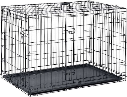 Pethaus Dog Wire Cage Small with 2 Doors Black 75.5x47.5x54cm