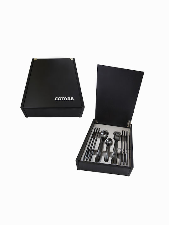Comas BCN Cutlery Set Stainless Black 30pcs