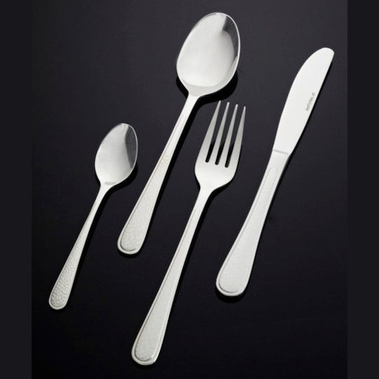 SP Tableware Hammered Σετ Μαχαιροπίρουνα Ανοξείδωτα Ασημί 30τμχ