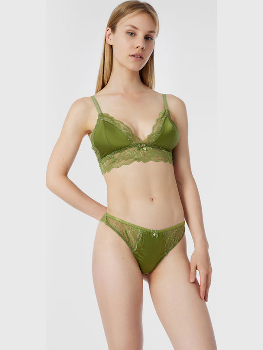 Minerva Women's Bralette Bra Green