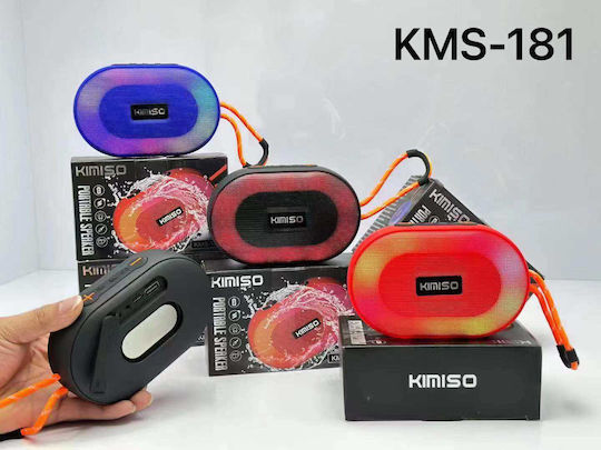 Kimiso KMS-181 Ηχείο Bluetooth 5W με Διάρκεια Μπαταρίας έως 5 ώρες Μαύρο