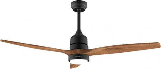 Cecotec EnergySilence Aero 5275 Ceiling Fan 132cm with Light and Remote Control Dark Wood