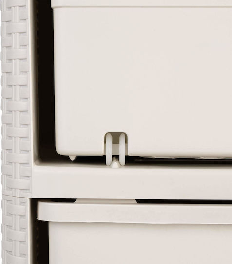 Curver Συρταριέρα Πλαστική 4 Θέσεων Λευκή 33x38x79cm