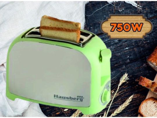 Hausberg Φρυγανιέρα 2 Θέσεων 750W Πράσινη