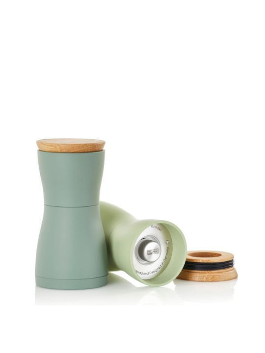 Ad Hoc Twin Set Manual Râșnițe Condimente din Lemn în Culoare Verde 13.3cm 2buc