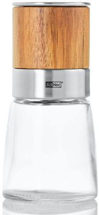 Ad Hoc Acacia Handbuch Gewürzmühlen Glas in Braun Farbe 13.5cm 1Stück