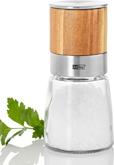 Ad Hoc Acacia Handbuch Gewürzmühlen Glas in Braun Farbe 13.5cm 1Stück