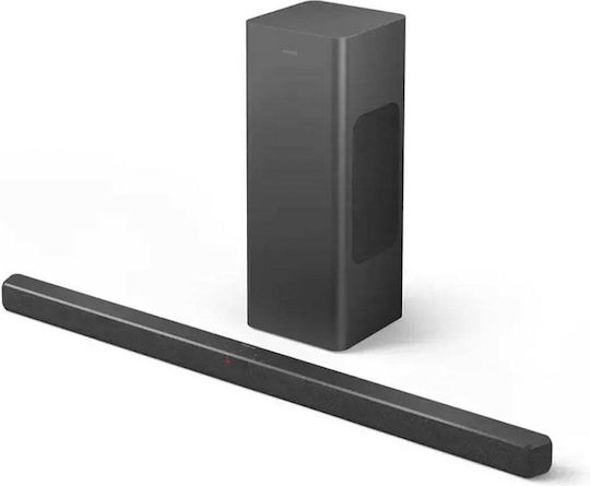 Philips 320w 2.1 Bluetooth Soundbar 2.1 Bluetooth και HDMI 320W με Ασύρματο Subwoofer και Τηλεχειριστήριο Γκρι