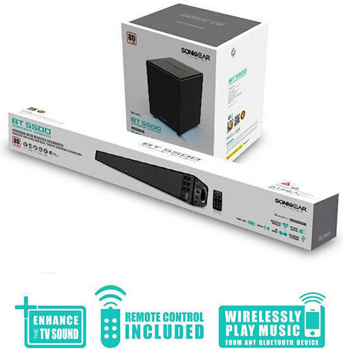 Sonic Gear BT5500 Soundbar 2.1 Bluetooth και HDMI 40W με Ασύρματο Subwoofer και Τηλεχειριστήριο Μαύρο