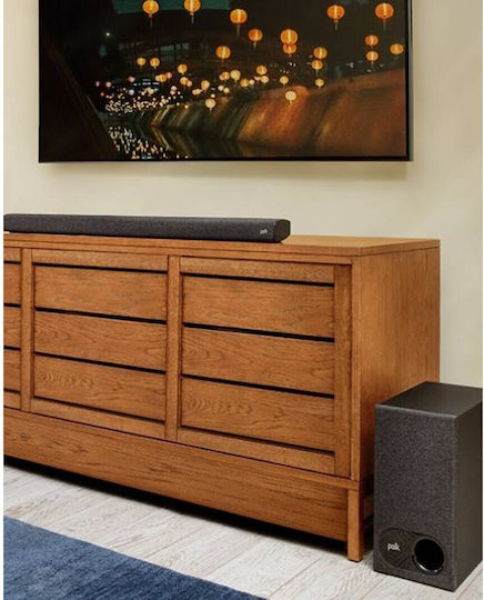 Polk Audio Signa S3 Soundbar 2.1 Bluetooth, HDMI und Wi-Fi 160W mit kabellosem Subwoofer und Fernbedienung Schwarz