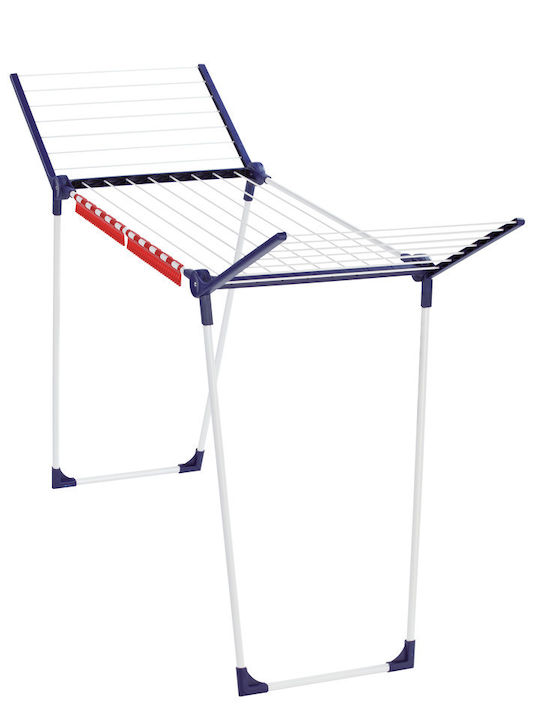 Leifheit Pegasus Folding Floor Clothes Drying Rack for Balcony Metallic with Hanging Length 16m