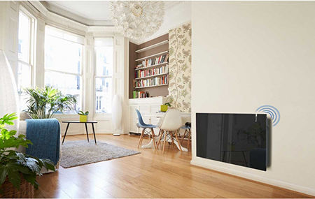Radialight Aetherea Convector Heater Wall 1000W with Electronic Thermostat 80x45cm Black
