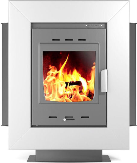 Thermiki ATS 100 Corner Χαλύβδινη Ξυλόσομπα 12.42kW Γκρι