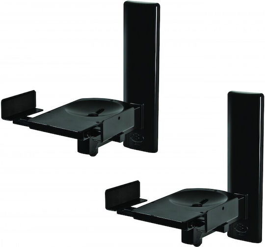 B-Tech Lautsprecherständer Wand Side-Clamping Speaker Wall Mounts (Paar) in Schwarz Farbe