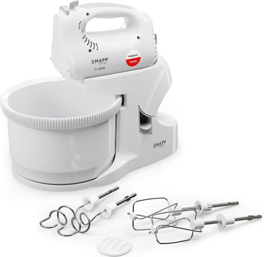 Smapp Smapp 451.6 Μίξερ με Πλαστικό Κάδο 3.3lt Λευκό 580W