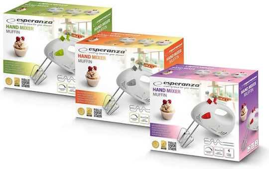 Esperanza Muffin Hand Mixer 125W White