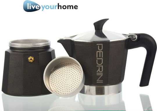 Pedrini 9112-8 Μπρίκι Espresso 2cups Γκρι