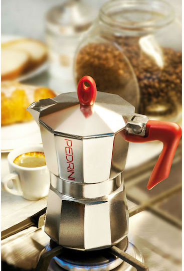 Pedrini 9082-0 Μπρίκι Espresso 2cups Ασημί