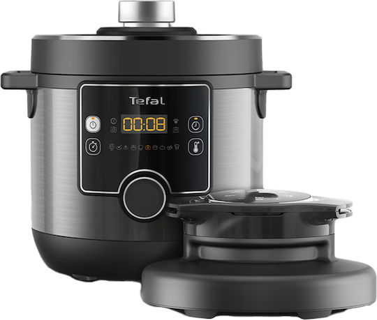 Tefal Turbo Cuisine And Fry Multifunktionskocher 1200W mit Kapazität 7.6Es Silber