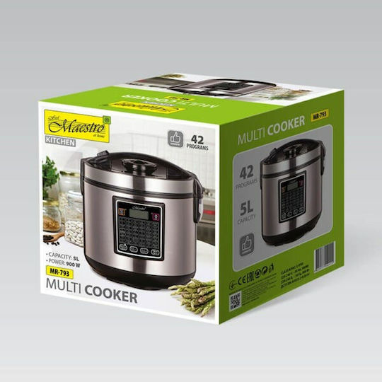 Maestro Slow Cooker 700W με Χωρητικότητα 5lt Μαύρο