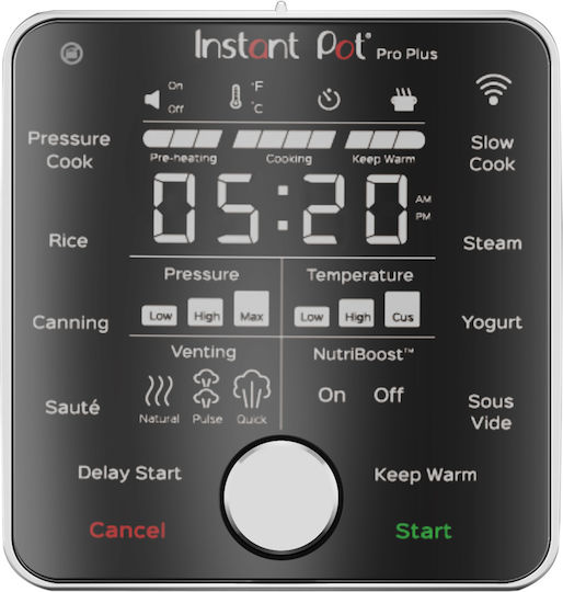 Instant Pot Pro Plus 6 Мултикукър 1200W с Капацитет 5.7лт Черен