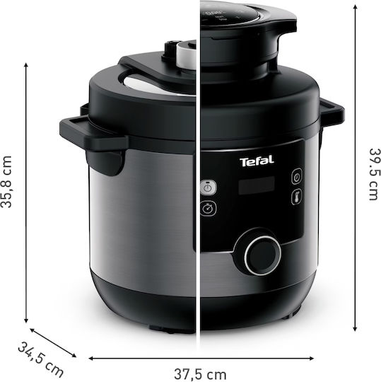 Tefal Turbo Cuisine And Fry Multifunktionskocher 1200W mit Kapazität 7.6Es Silber