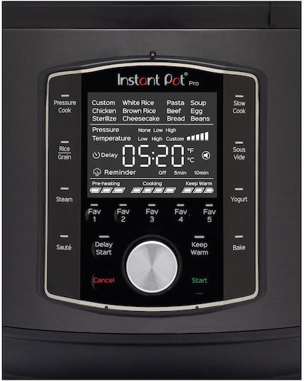 Instant Pot Pro 6 Мултикукър 1200W с Капацитет 6лт Черен