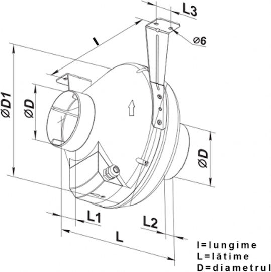 Vents Εξαεριστήρας Μπάνιου 150mm Λευκός