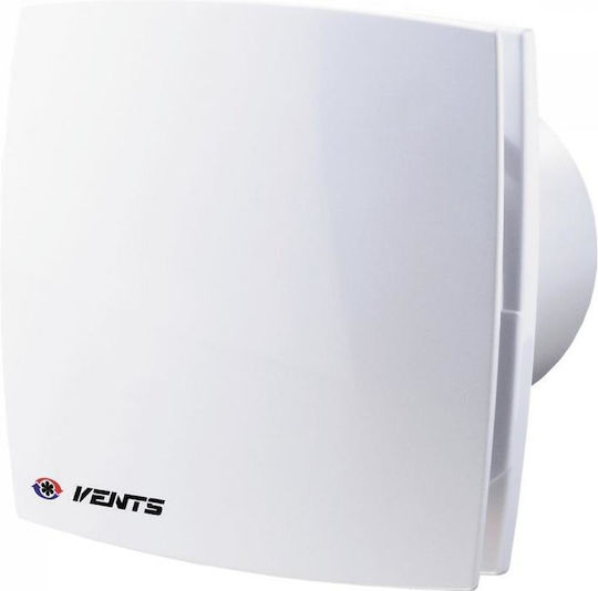 Vents Axial Fan Fi100 230v Επιτοίχιος Εξαεριστήρας Μπάνιου 100mm Λευκός
