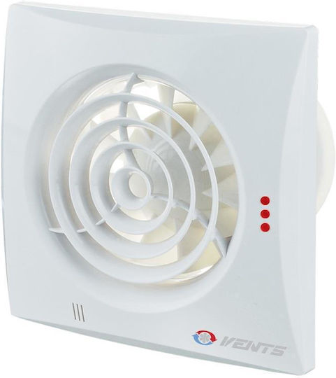 Vents Επιτοίχιος Εξαεριστήρας Μπάνιου 125mm Λευκός
