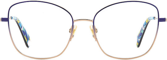 Kate Spade Femei Metalic Rame Ochelari Fluture Albastru SERENITY/G PJP
