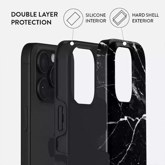 Burga Fashion Tough Back Cover Πλαστικό / Σιλικόνης Μαύρο (iPhone 16 Pro Max)