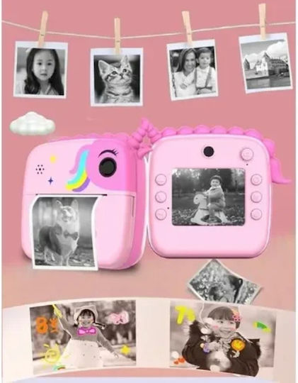 Unicorn Kinderkamera mit Thermodruck Rosa