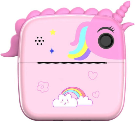 Unicorn Kinderkamera mit Thermodruck Rosa