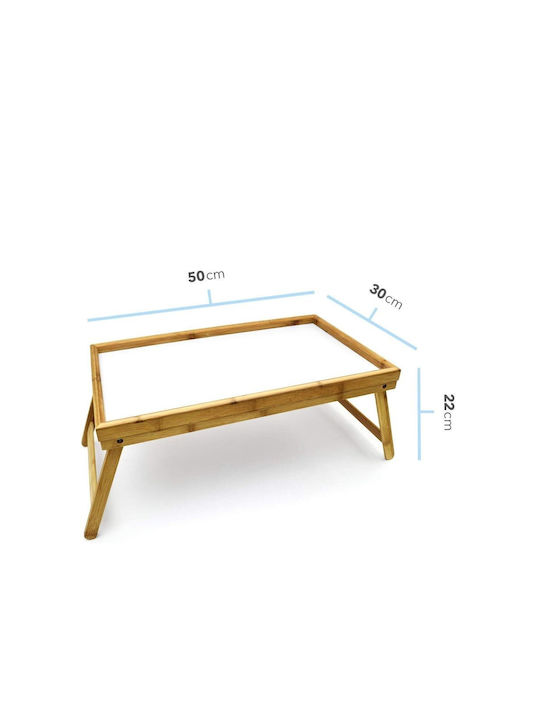 BigBuy Bamboo Δίσκος Κρεβατιού 50x22x30cm