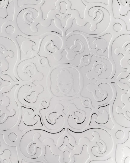 Alessi Dressed Mirror Неръждаем Кръгъл Поднос за сервиране в Сребрист Цвят MW07 1бр