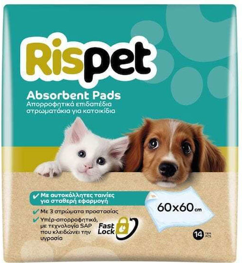 Rispet Covorașe Absorbante pentru Animale de Companie 60x60 14x4= 56 Bucăți Cutie Pampers pentru câini 56buc