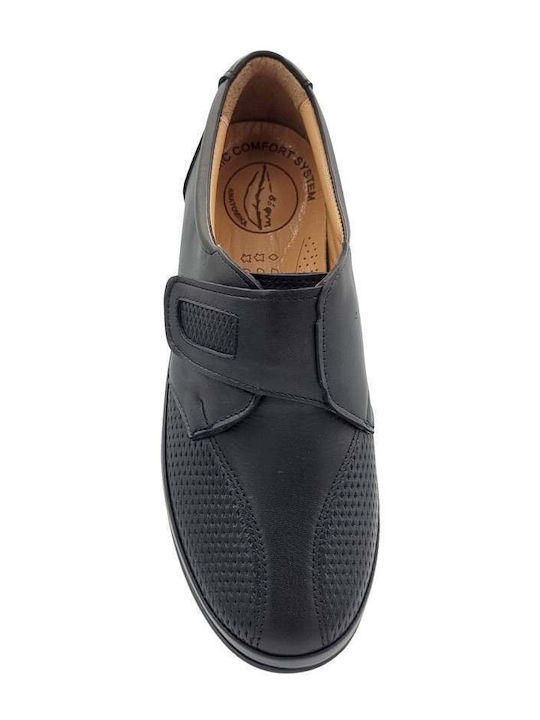Δερμάτινα Γυναικεία Oxfords σε Μαύρο Χρώμα