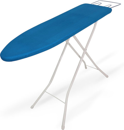 Afer Metalica Bügelbrett Für Dampfbügeleisen Zusammenklappbar Blau 110x32x82cm