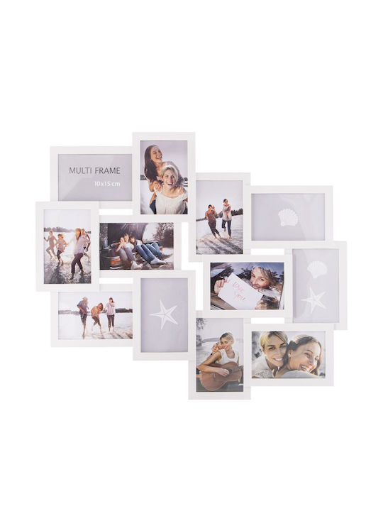 Rama Foto Multi De Perete 12 Fotografii Din Plastic Cu Ramă Albă